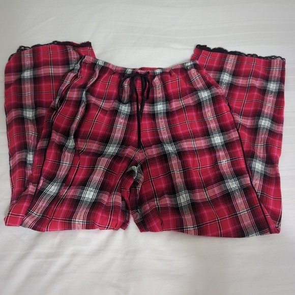 Victoria's Secret Women's Pajama Bottoms Pants Sz Small Plaid Pockets Drawstring - Picture 15 of 15